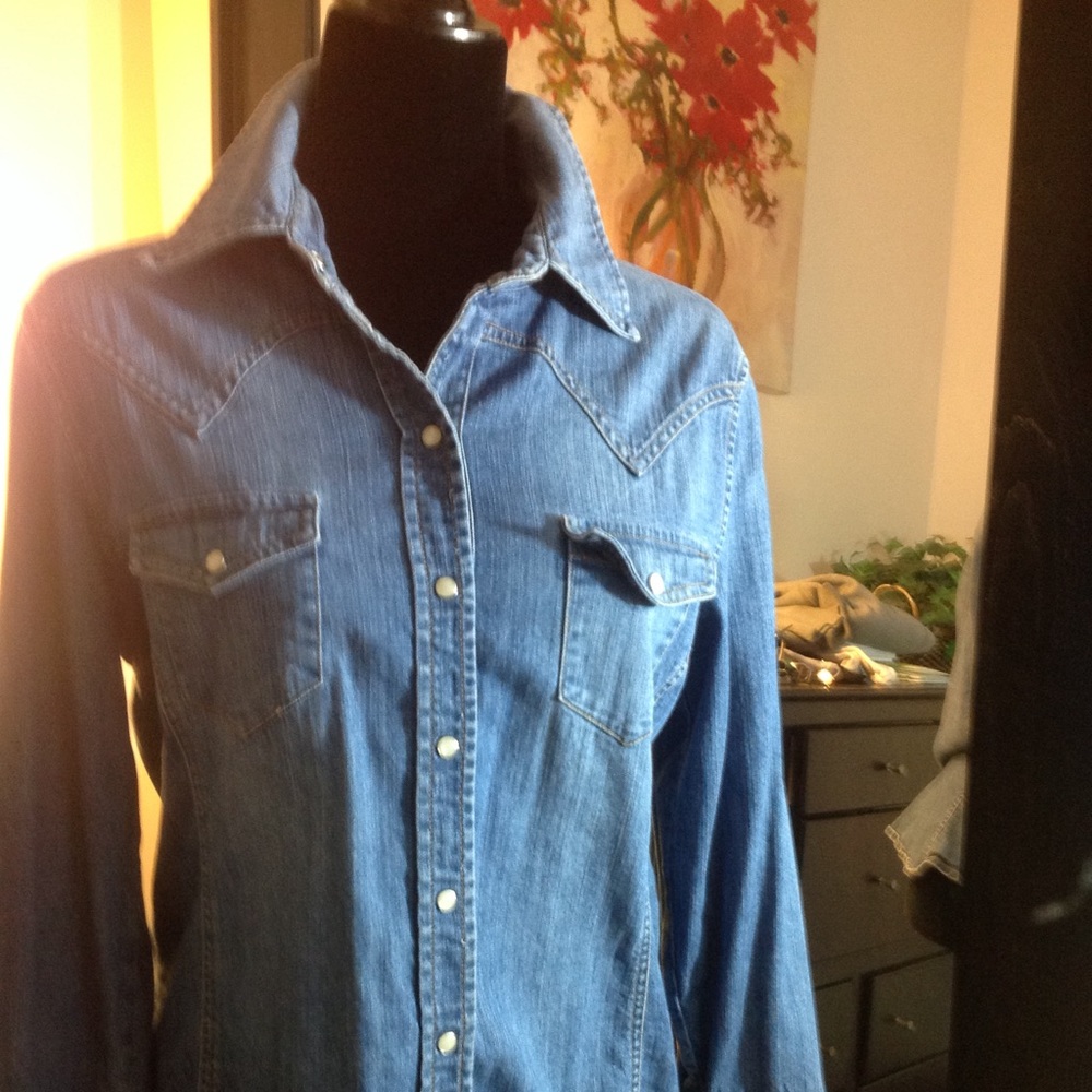 Gap denim button down shirt.